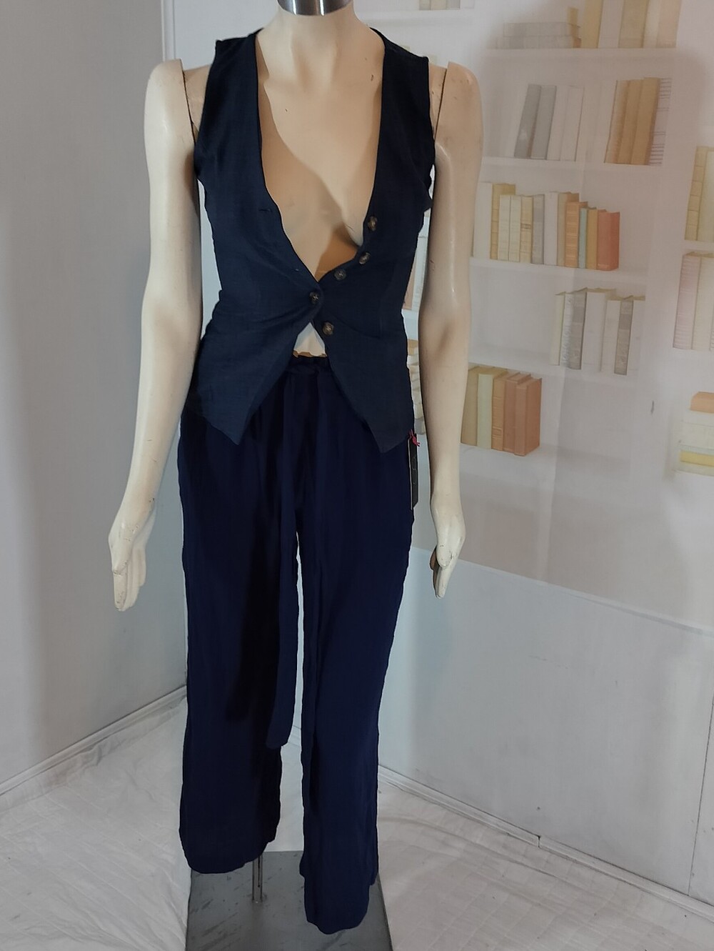 Women’s Navy Blue Relaxed Jumpsuit